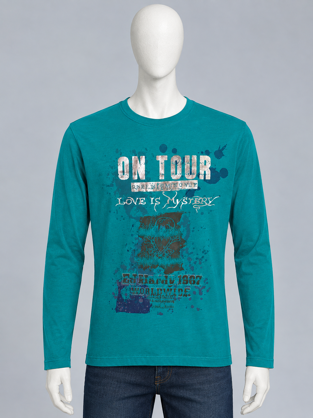 Ed Hardy Kids - Pull turquoise "On Tour - Love is Mystery