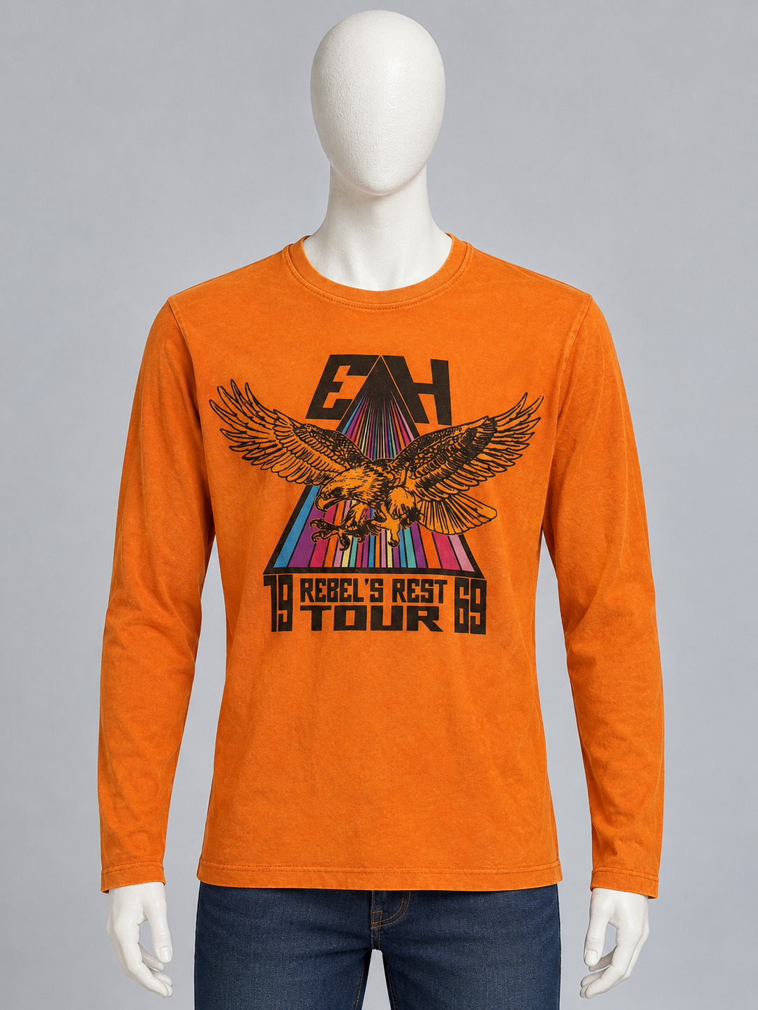 Ed Hardy Kids - Pull orange "Rebel's Rest Tour 1969" aigle